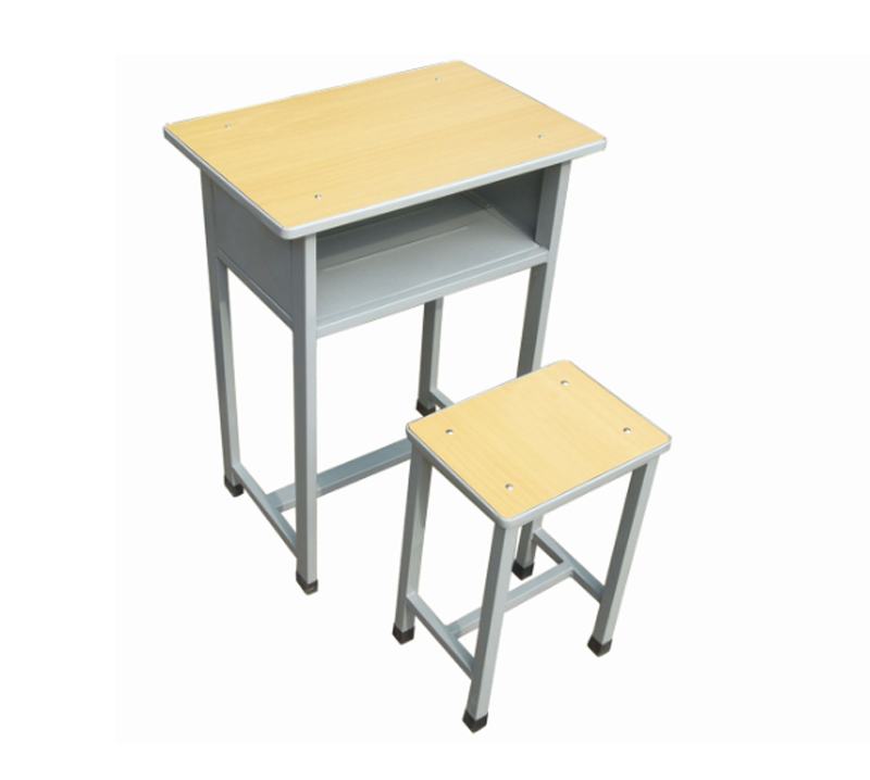 鐵殼包邊單層課桌凳