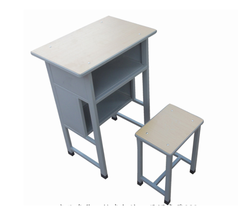 鐵殼包邊雙層課桌凳
